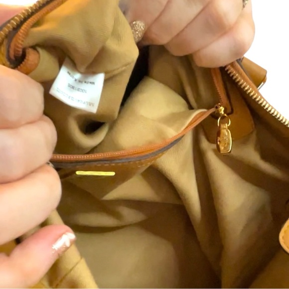 MCM Visetos Cognac Shopper Tote Bag with shoulder or crossbody strap with COA - Picture 6 of 7